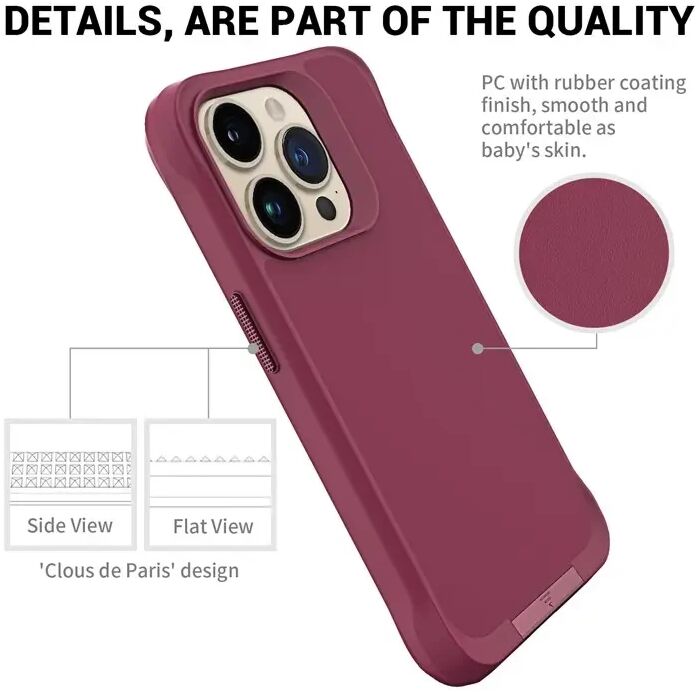 Apple iPhone 15 Pro Hoesje Metalen Kickstand Back Cover Rood afbeelding 7