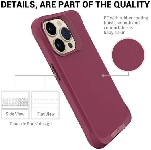 Apple iPhone 15 Pro Hoesje Metalen Kickstand Back Cover Rood afbeelding 7