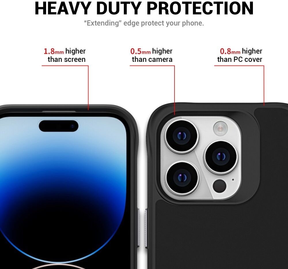 Apple iPhone 15 Pro Max Hoesje Metalen Kickstand Back Cover Zwart afbeelding 6