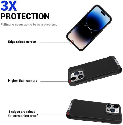 Apple iPhone 15 Pro Max Hoesje Metalen Kickstand Back Cover Zwart afbeelding 4