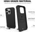 Apple iPhone 15 Pro Max Hoesje Metalen Kickstand Back Cover Zwart afbeelding 2