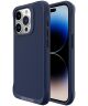 Apple iPhone 15 Pro Max Hoesje Metalen Kickstand Back Cover Blauw