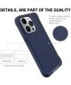 Apple iPhone 15 Pro Max Hoesje Metalen Kickstand Back Cover Blauw