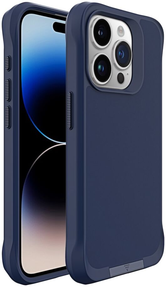 Apple iPhone 15 Pro Max Hoesje Metalen Kickstand Back Cover Blauw afbeelding 12