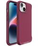 Apple iPhone 15 Plus Hoesje Metalen Kickstand Back Cover Rood