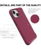 Apple iPhone 15 Plus Hoesje Metalen Kickstand Back Cover Rood