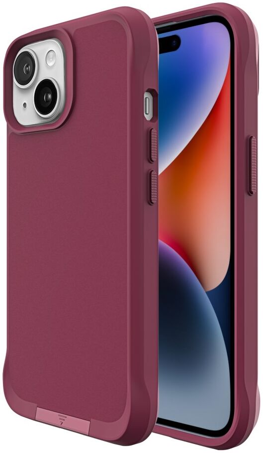 Apple iPhone 15 Plus Hoesje Metalen Kickstand Back Cover Rood afbeelding 11