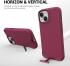 Apple iPhone 15 Plus Hoesje Metalen Kickstand Back Cover Rood afbeelding 7