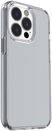 Apple iPhone 15 Pro Hoesje TPU Back Cover Grijs Transparant afbeelding 4