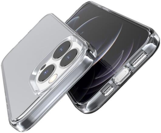 Apple iPhone 15 Pro Hoesje TPU Back Cover Grijs Transparant afbeelding 7