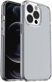 Apple iPhone 15 Pro Hoesje TPU Back Cover Grijs Transparant