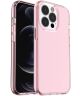 Apple iPhone 15 Pro Hoesje TPU Back Cover Roze Transparant