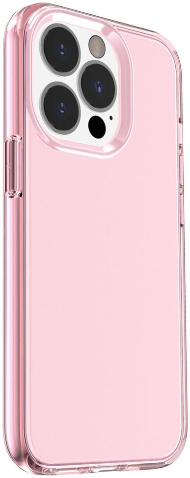 Apple iPhone 15 Pro Max Hoesje TPU Back Cover Roze Transparant afbeelding 3