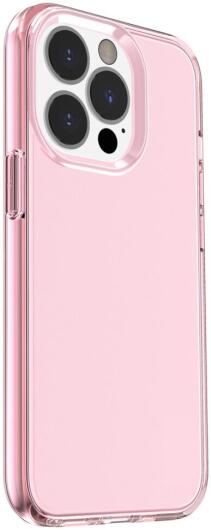Apple iPhone 15 Pro Max Hoesje TPU Back Cover Roze Transparant afbeelding 3