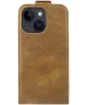 Rosso Element Apple iPhone 15 Hoesje Verticale Flip Case Bruin