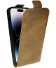 Rosso Element Apple iPhone 15 Pro Hoesje Verticale Flip Case Bruin