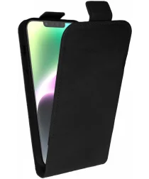 Rosso Element Apple iPhone 15 Plus Hoesje Verticale Flip Case Zwart