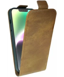 Rosso Element Apple iPhone 15 Pro Max Hoesje Verticale Flip Case Bruin