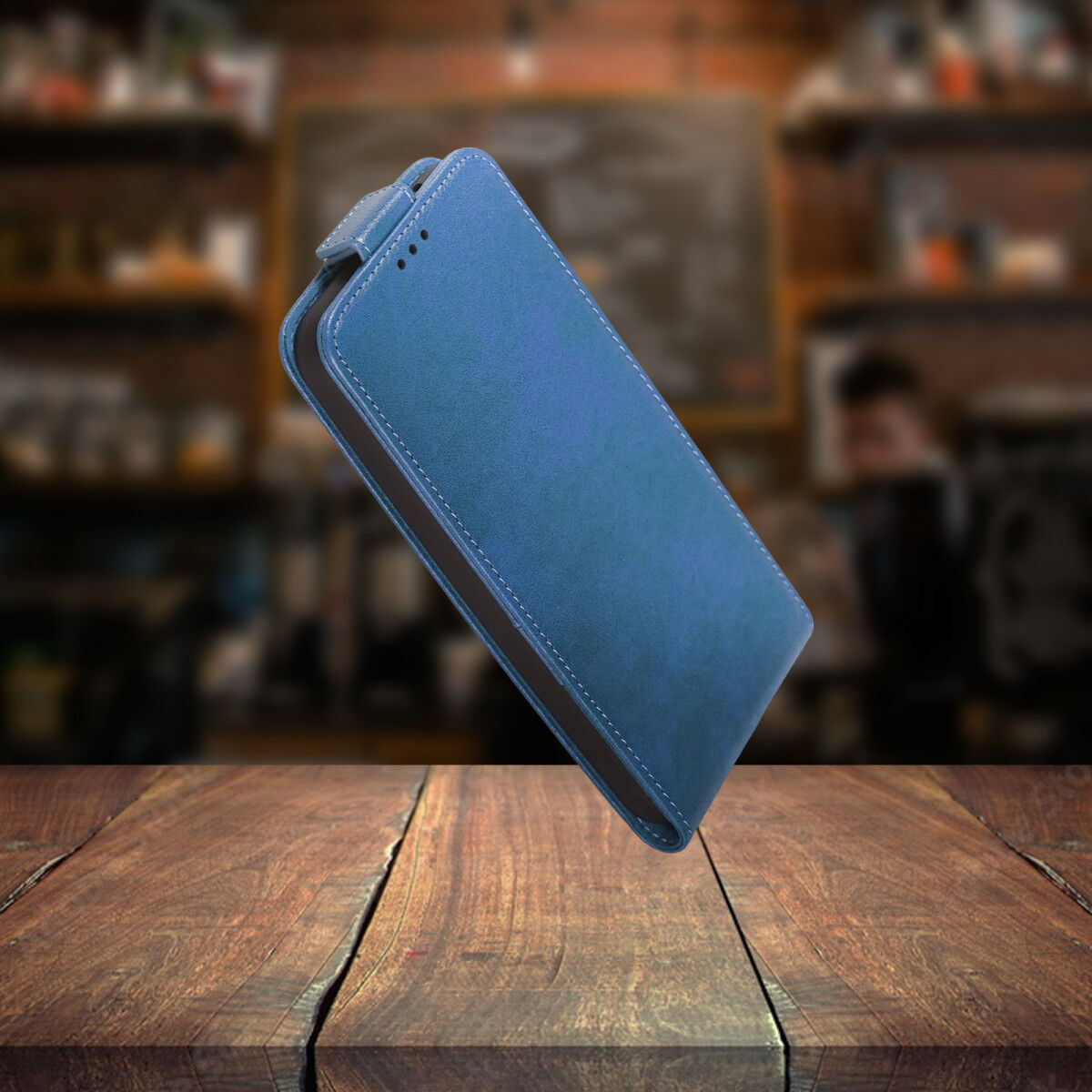 Rosso Element Apple iPhone 15 Pro Hoesje Verticale Flip Case Blauw afbeelding 4