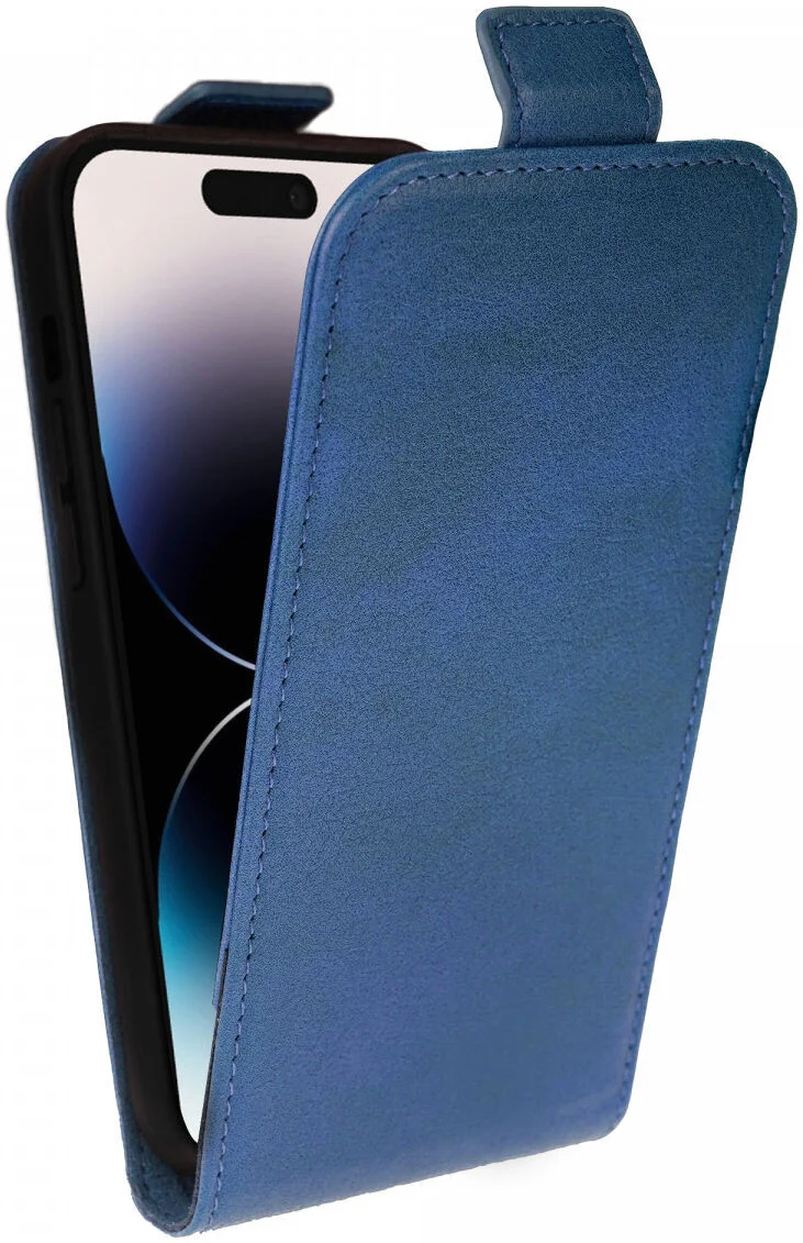 Rosso Element Apple iPhone 15 Pro Hoesje Verticale Flip Case Blauw afbeelding 1