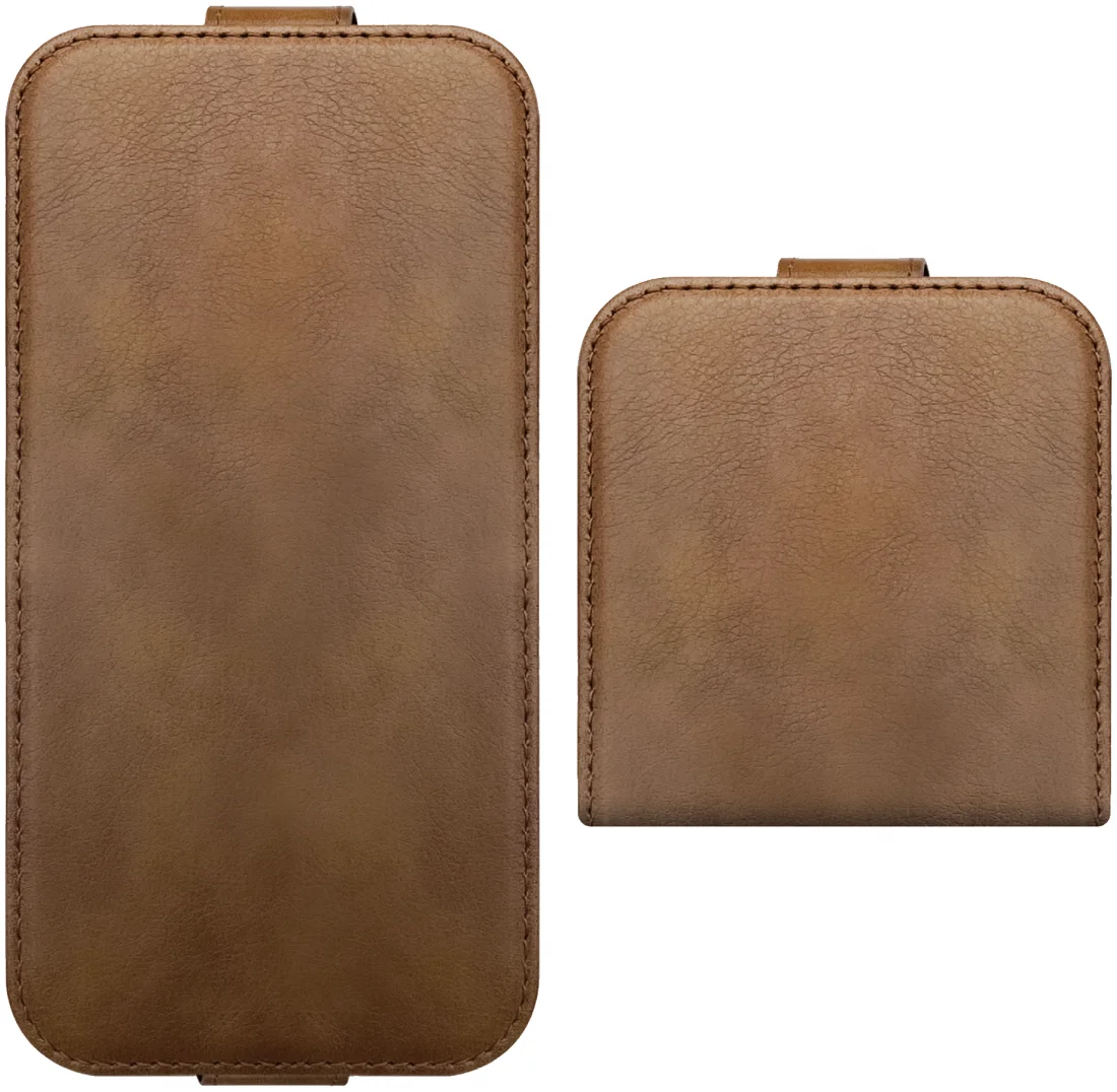 Rosso Element Samsung Galaxy Z Flip 5 Hoesje Book Case Wallet Bruin afbeelding 5