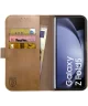 Rosso Deluxe Samsung Galaxy Z Fold 5 Hoesje Echt Leer Book Case Bruin