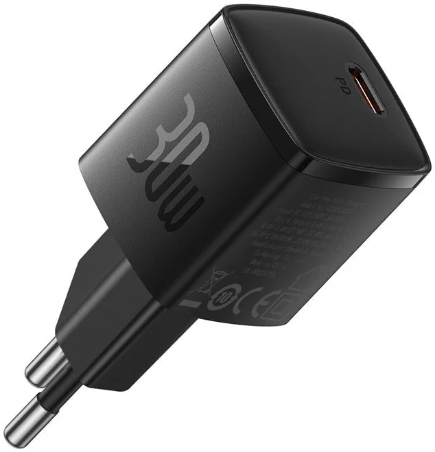 Baseus GaN5 30W Compacte Snellader USB-C PD Zwart afbeelding 1