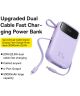 Baseus 20.000 mAh Powerbank met Ingebouwde USB-C/Lightning Kabel Paars