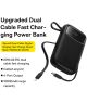 Baseus 10.000 mAh Powerbank met Ingebouwde USB-C/Lightning Kabel Zwart