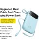 Baseus 10.000 mAh Powerbank met Ingebouwde USB-C/Lightning Kabel Blauw