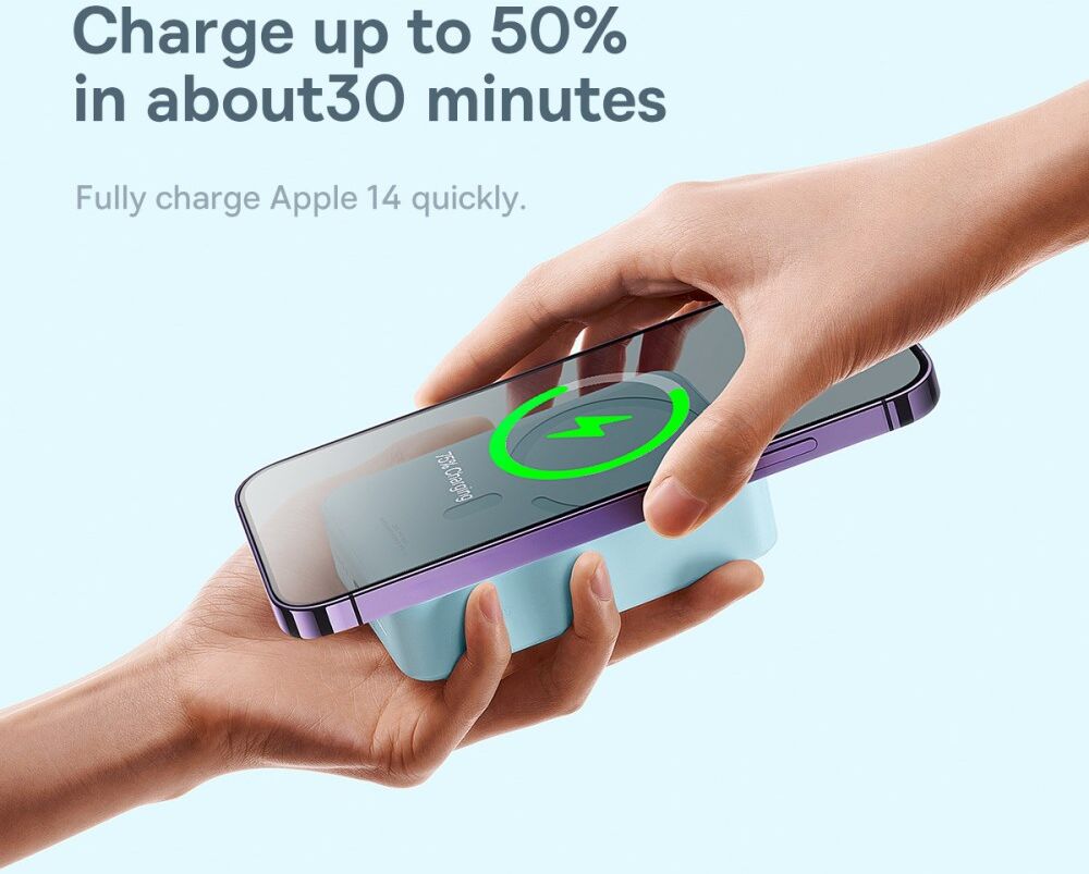 Baseus 20.000 mAh Powerbank Fast Charge met MagSafe Blauw 20W afbeelding 5