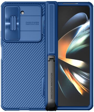 Nillkin CamShield Samsung Galaxy Z Fold 5 Hoesje Camera Slider Blauw Hoesjes
