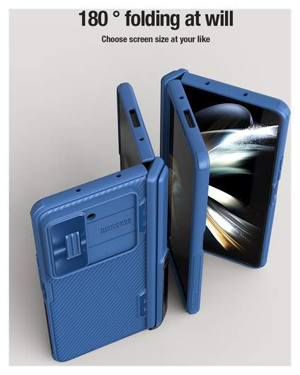 Nillkin CamShield Samsung Galaxy Z Fold 5 Hoesje Camera Slider Blauw afbeelding 4