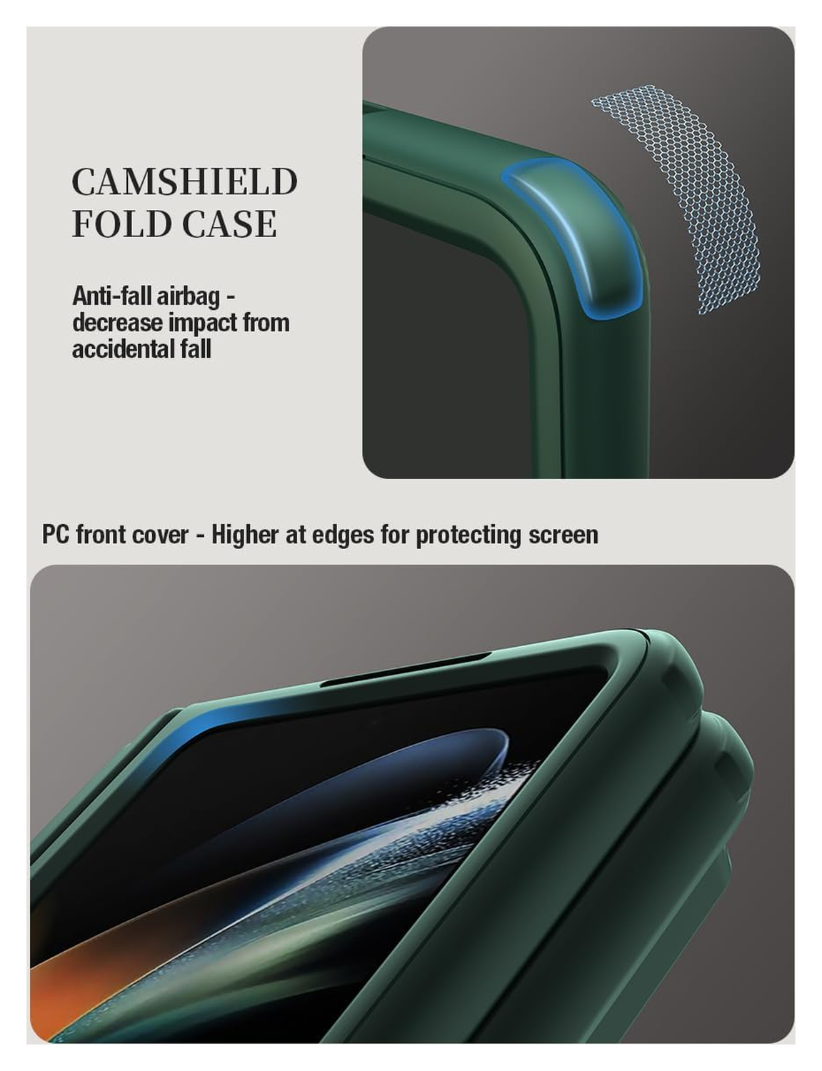 Nillkin CamShield Samsung Galaxy Z Fold 5 Hoesje Camera Slider Groen afbeelding 10