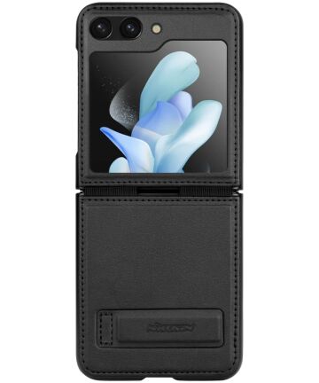 Nillkin Qin Samsung Galaxy Z Flip 5 Hoesje Back Cover Zwart Hoesjes