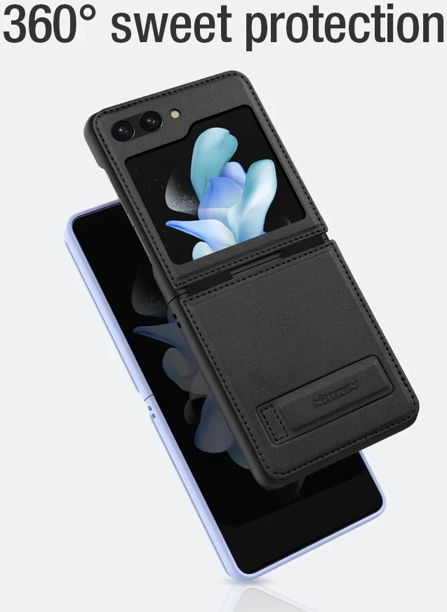 Nillkin Qin Samsung Galaxy Z Flip 5 Hoesje Back Cover Paars afbeelding 5