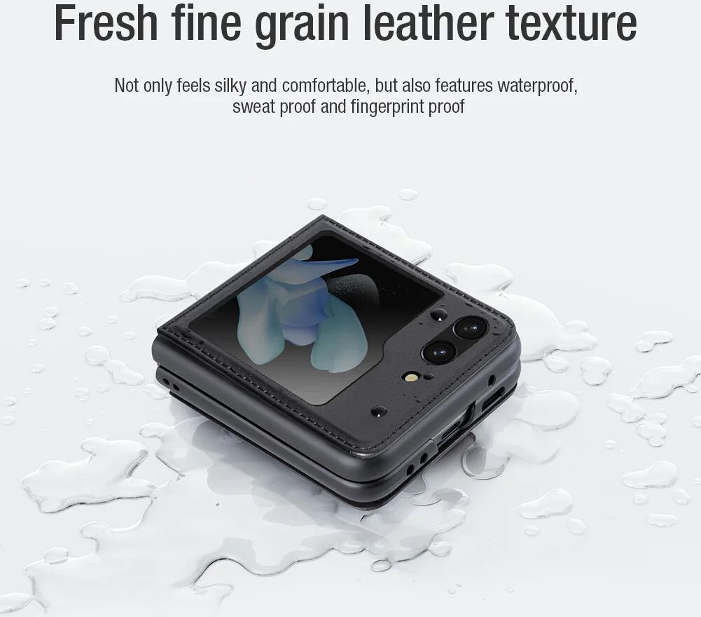 Nillkin Qin Samsung Galaxy Z Flip 5 Hoesje Back Cover Paars afbeelding 7