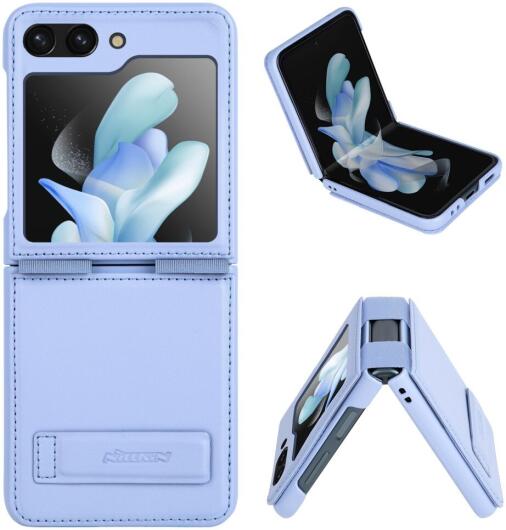 Nillkin Qin Samsung Galaxy Z Flip 5 Hoesje Back Cover Paars afbeelding 2