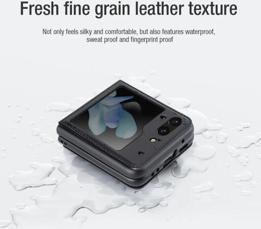 Nillkin Qin Samsung Galaxy Z Flip 5 Hoesje Back Cover Paars afbeelding 7