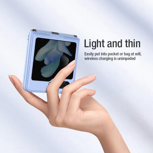 Nillkin Qin Samsung Galaxy Z Flip 5 Hoesje Back Cover Paars afbeelding 8