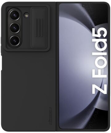 Nillkin CamShield Samsung Z Fold 5 Hoesje Silicone Camera Slider Zwart Hoesjes