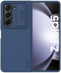Nillkin CamShield Samsung Z Fold 5 Hoesje Silicone Camera Slider Blauw