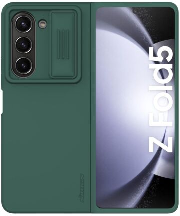 Nillkin CamShield Samsung Z Fold 5 Hoesje Silicone Camera Slider Groen Hoesjes