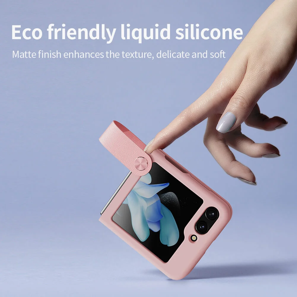 Nillkin Flex Flip Samsung Galaxy Z Flip 5 Hoesje Siliconen Paars afbeelding 3