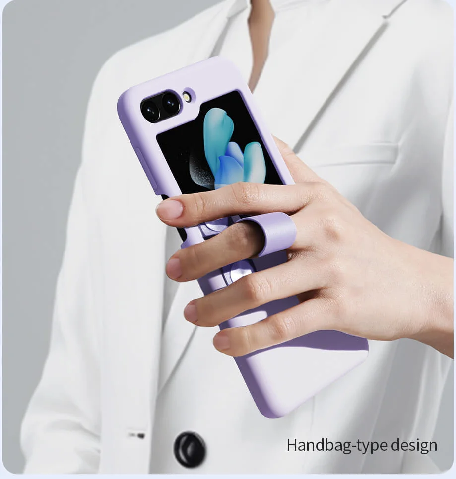 Nillkin Flex Flip Samsung Galaxy Z Flip 5 Hoesje Siliconen Paars afbeelding 4
