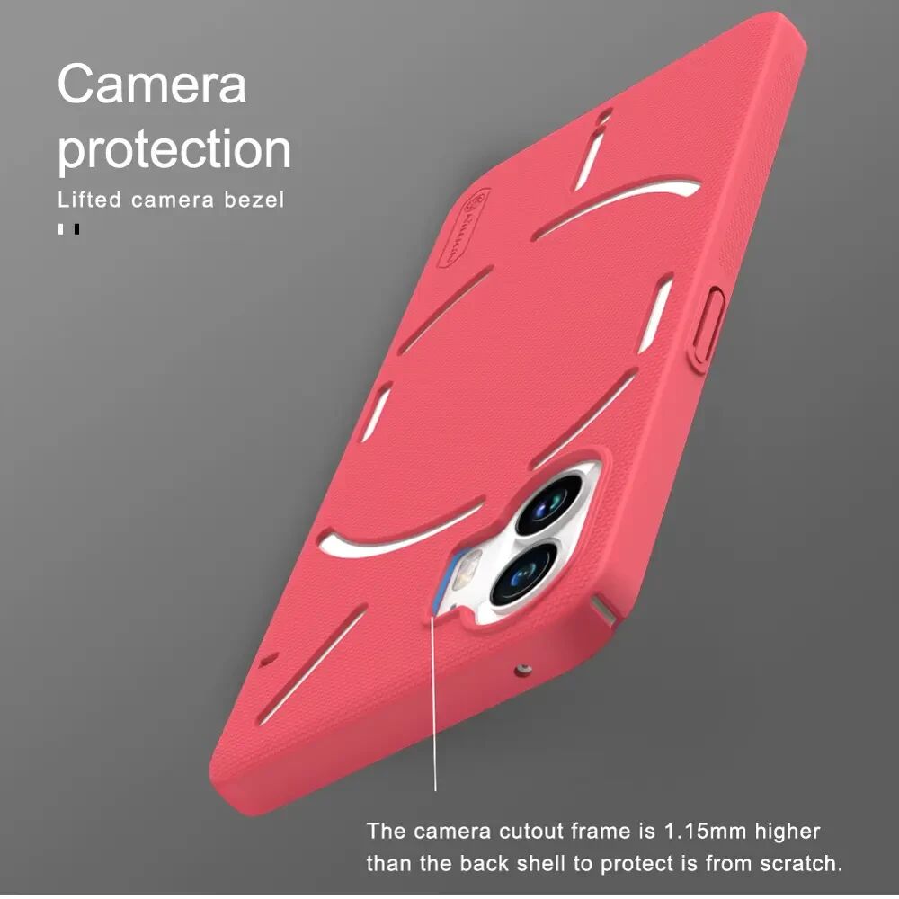 Nillkin Super Frosted Shield Nothing Phone (2) Hoesje Back Cover Blauw afbeelding 5