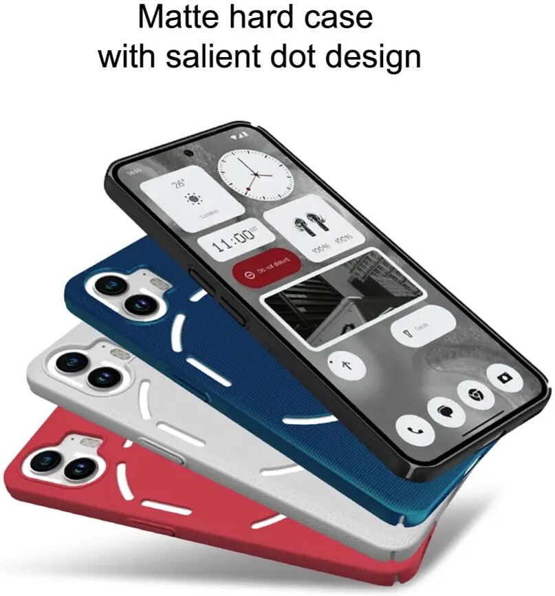 Nillkin Super Frosted Shield Nothing Phone (2) Hoesje Back Cover Blauw afbeelding 6