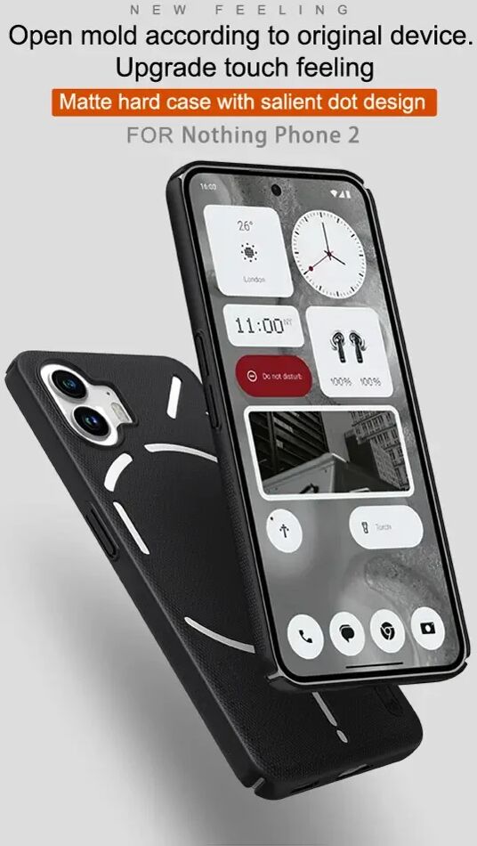 Nillkin Super Frosted Shield Nothing Phone (2) Hoesje Back Cover Blauw afbeelding 7