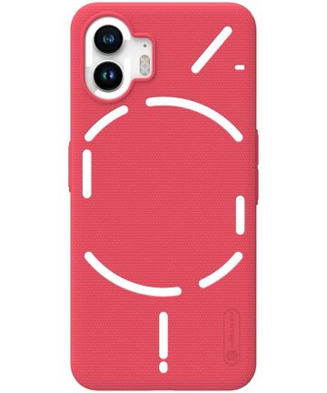 Nillkin Super Frosted Shield Nothing Phone (2) Hoesje Back Cover Rood Hoesjes