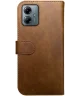 Rosso Element Motorola Moto G14 Hoesje Book Case Wallet Bruin